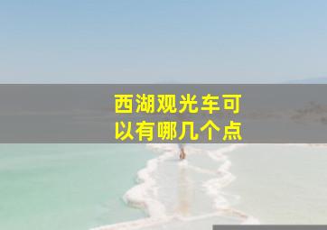 西湖观光车可以有哪几个点