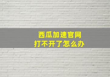 西瓜加速官网打不开了怎么办