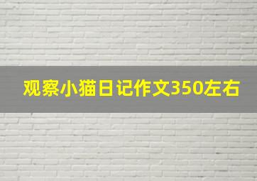 观察小猫日记作文350左右