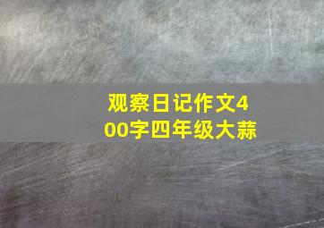 观察日记作文400字四年级大蒜