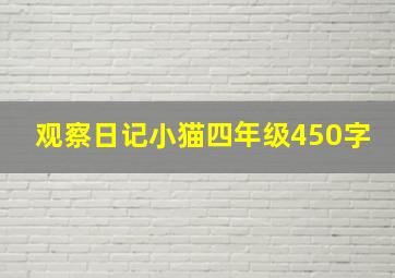 观察日记小猫四年级450字