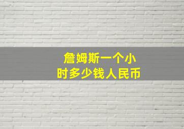 詹姆斯一个小时多少钱人民币