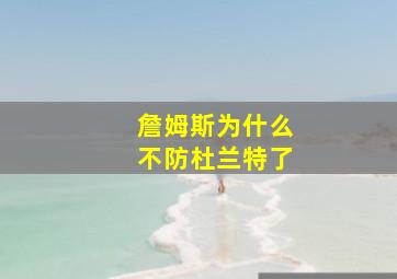 詹姆斯为什么不防杜兰特了