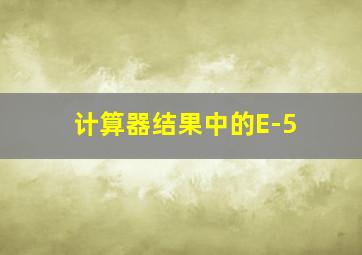 计算器结果中的E-5