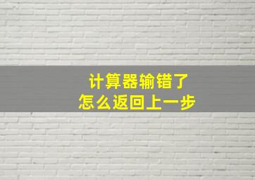 计算器输错了怎么返回上一步