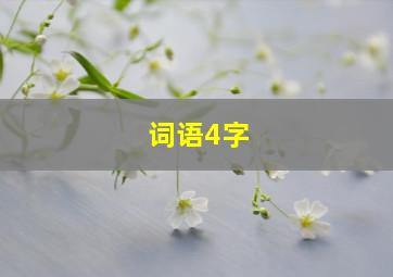 词语4字