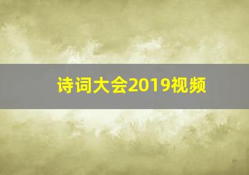 诗词大会2019视频