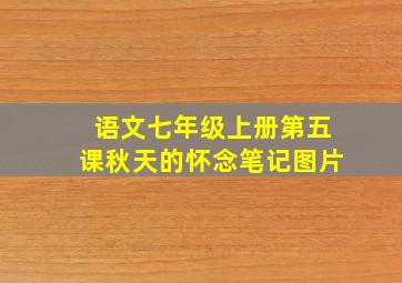 语文七年级上册第五课秋天的怀念笔记图片