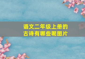 语文二年级上册的古诗有哪些呢图片