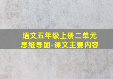 语文五年级上册二单元思维导图-课文主要内容