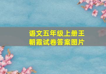 语文五年级上册王朝霞试卷答案图片