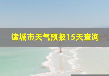 诸城市天气预报15天查询