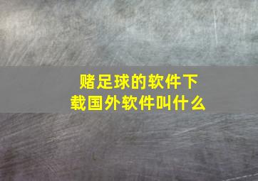 赌足球的软件下载国外软件叫什么