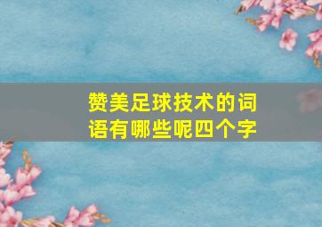 赞美足球技术的词语有哪些呢四个字