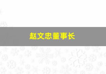 赵文忠董事长