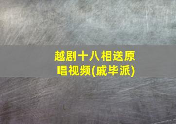 越剧十八相送原唱视频(戚毕派)