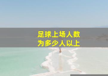 足球上场人数为多少人以上