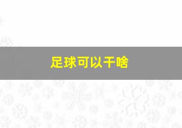 足球可以干啥