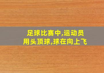 足球比赛中,运动员用头顶球,球在向上飞