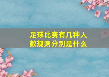 足球比赛有几种人数规则分别是什么