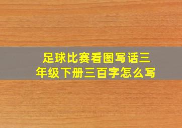 足球比赛看图写话三年级下册三百字怎么写