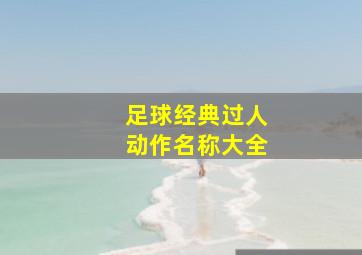 足球经典过人动作名称大全