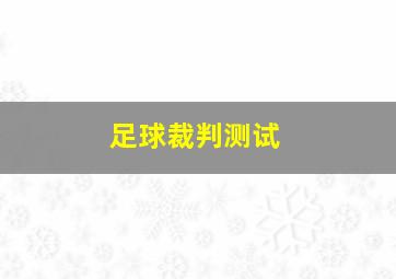 足球裁判测试