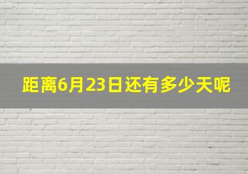 距离6月23日还有多少天呢