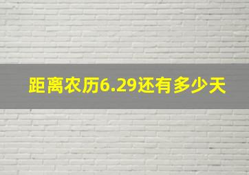 距离农历6.29还有多少天