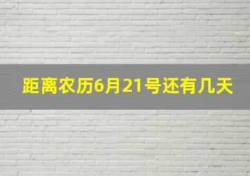 距离农历6月21号还有几天