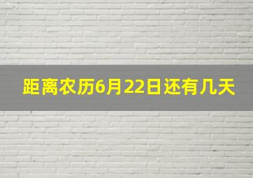 距离农历6月22日还有几天