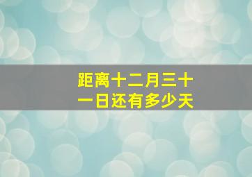 距离十二月三十一日还有多少天