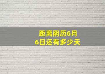 距离阴历6月6日还有多少天