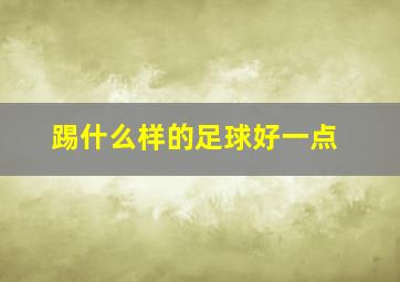 踢什么样的足球好一点