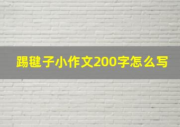 踢毽子小作文200字怎么写