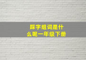 踩字组词是什么呢一年级下册