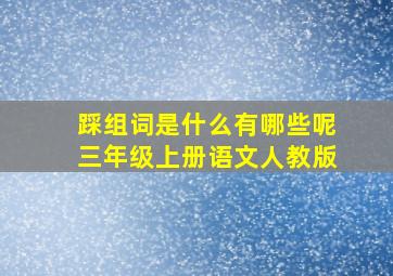 踩组词是什么有哪些呢三年级上册语文人教版