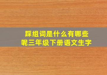 踩组词是什么有哪些呢三年级下册语文生字