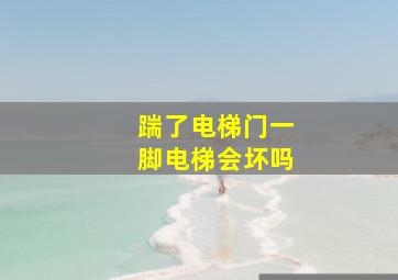 踹了电梯门一脚电梯会坏吗