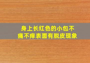 身上长红色的小包不痛不痒表面有脱皮现象