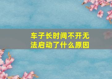 车子长时间不开无法启动了什么原因