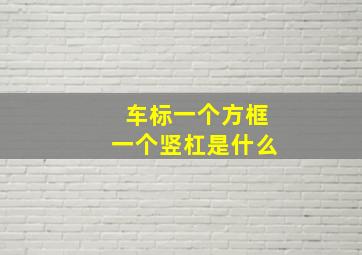 车标一个方框一个竖杠是什么