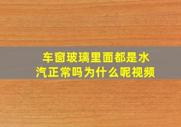 车窗玻璃里面都是水汽正常吗为什么呢视频