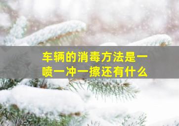 车辆的消毒方法是一喷一冲一擦还有什么