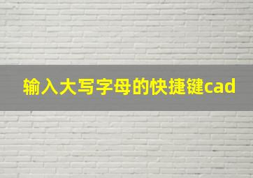 输入大写字母的快捷键cad