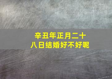 辛丑年正月二十八日结婚好不好呢