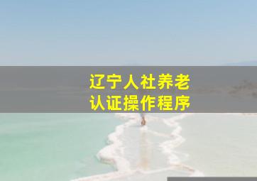 辽宁人社养老认证操作程序