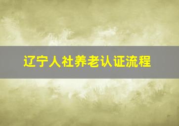 辽宁人社养老认证流程