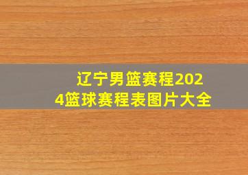 辽宁男篮赛程2024篮球赛程表图片大全