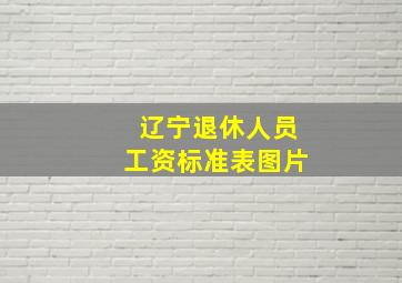 辽宁退休人员工资标准表图片